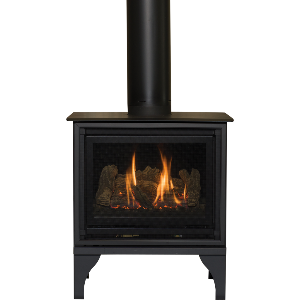 Kozy Heat: Oakport Freestanding Gas Fireplace - Logs