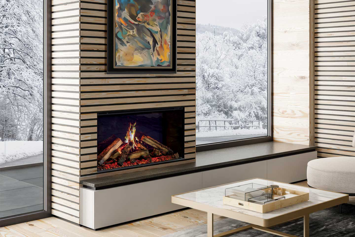 Uptown: UE35 LCD Fireplace