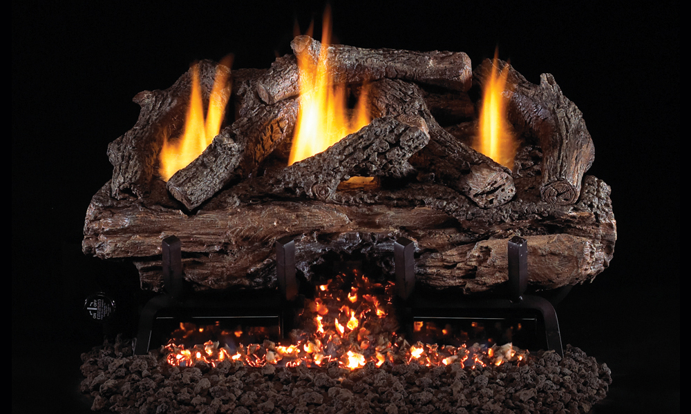 RH Peterson: G10 Series Vent-Free Charred Aged Split Logs - 16/18"