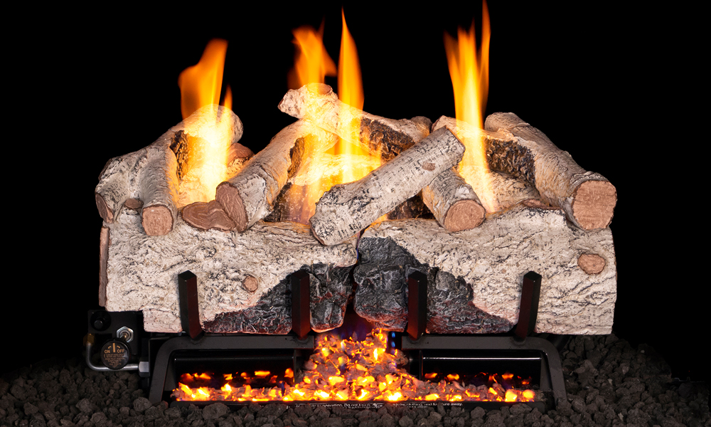 RH Peterson: G10 Series Vent-Free Charred Alpine Birch Logs - 16/18"