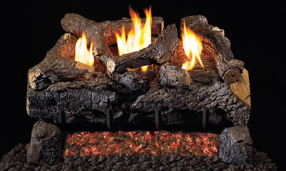RH Peterson: G18 Series See-Thru Vent-Free Evening Fyre Charred Logs - 16/18"