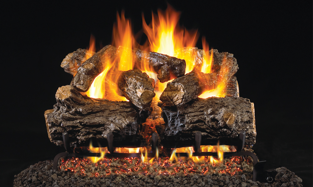 RH Peterson: Burnt Rustic Oak Logs - 16"