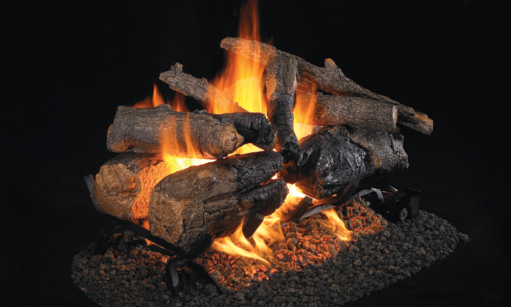 RH Peterson: Charred American Oak See-Thru Logs - 18/20"
