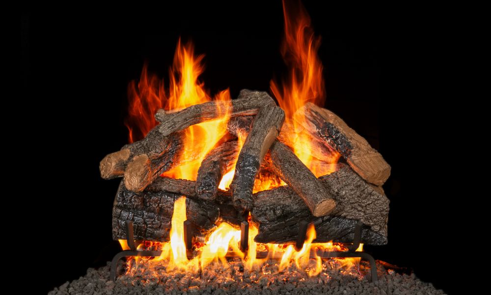 RH Peterson: Charred Majestic Oak Flame Enhanced Logs - 24"