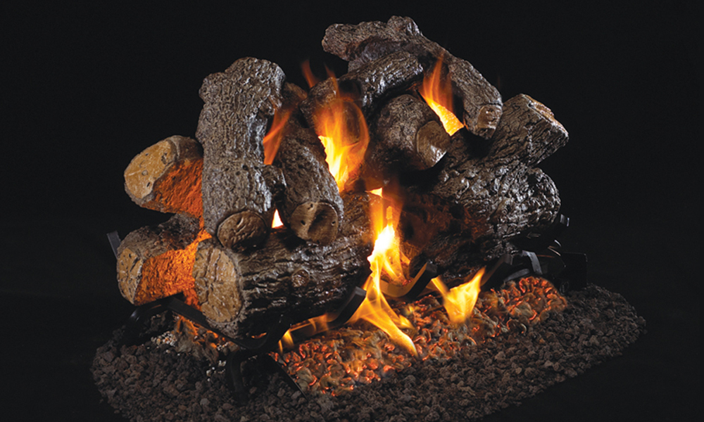 RH Peterson: Charred Royal English Oak See-Thru Logs - 18/20"