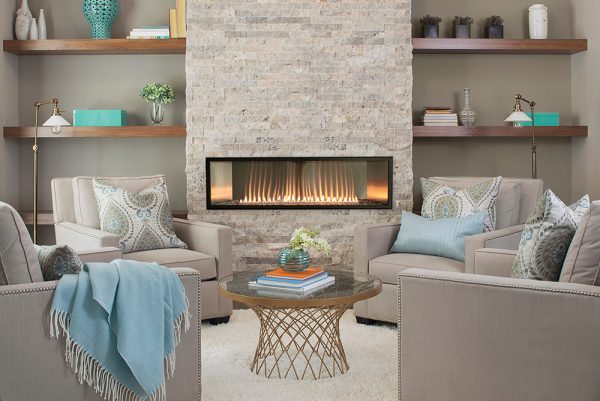 The White Mountain Hearth: Boulevard Vent-Free Linear 48 (IP), available from Kindled Timber in Indianapolis, IN