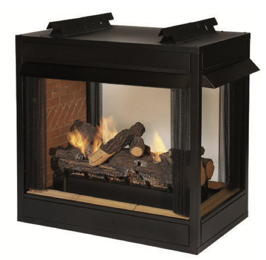 The White Mountain Hearth: Breckenridge Vent-Free Peninsula Premium 36 Firebox, available from Kindled Timber in Indianapolis, IN