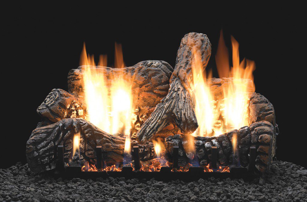 The White Mountain Hearth: Charred Oak Ceramic Fiber Log Set - 16