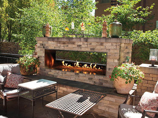 White Mountain Hearth: Carol Rose Coastal Outdoor Linear See-Through Fireplace - 48"