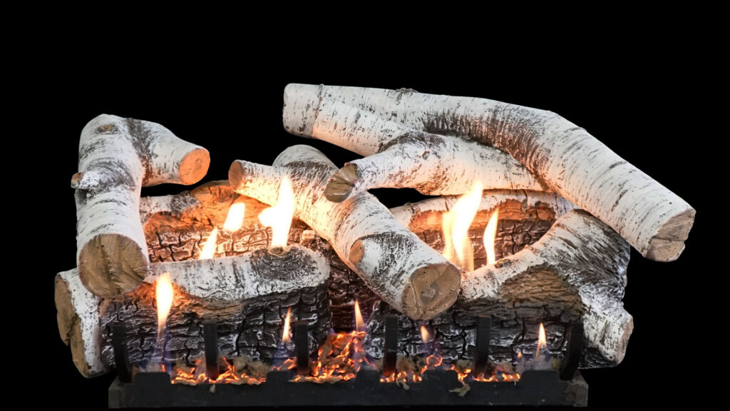 White Mountain Hearth: Super Birch Burncrete Log Set - 18