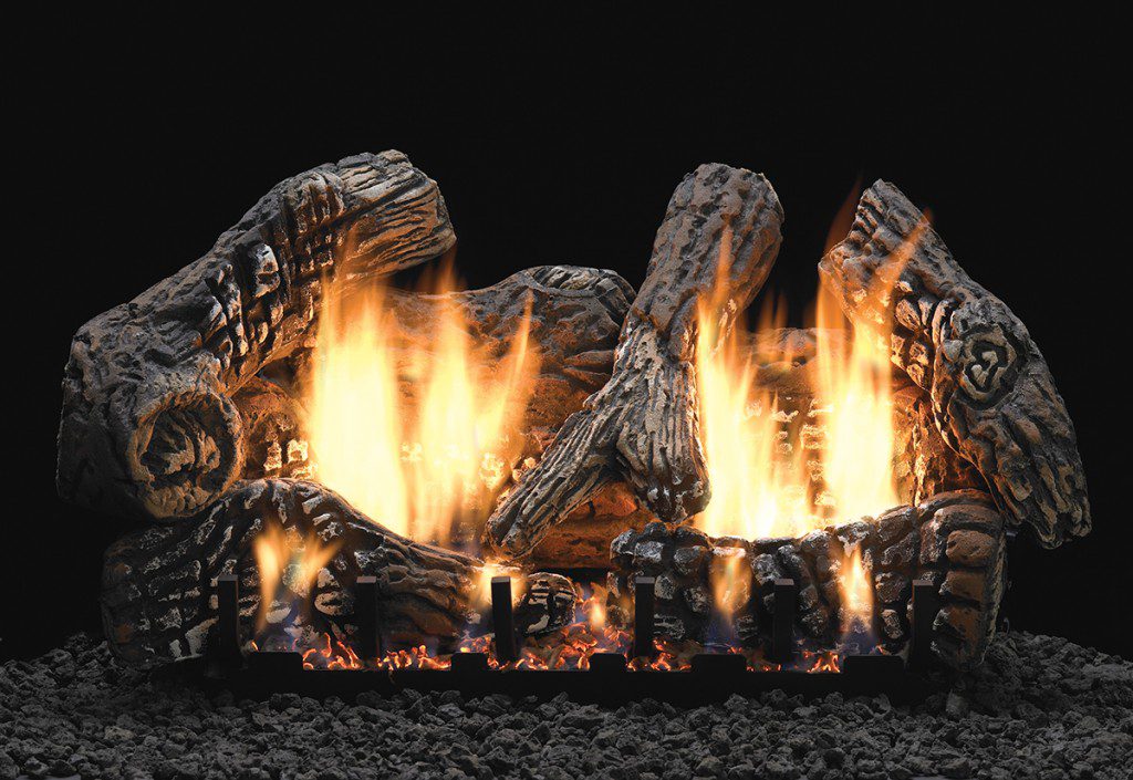 The White Mountain Hearth: Super Charred Oak Ceramic Fiber Log Set - 18