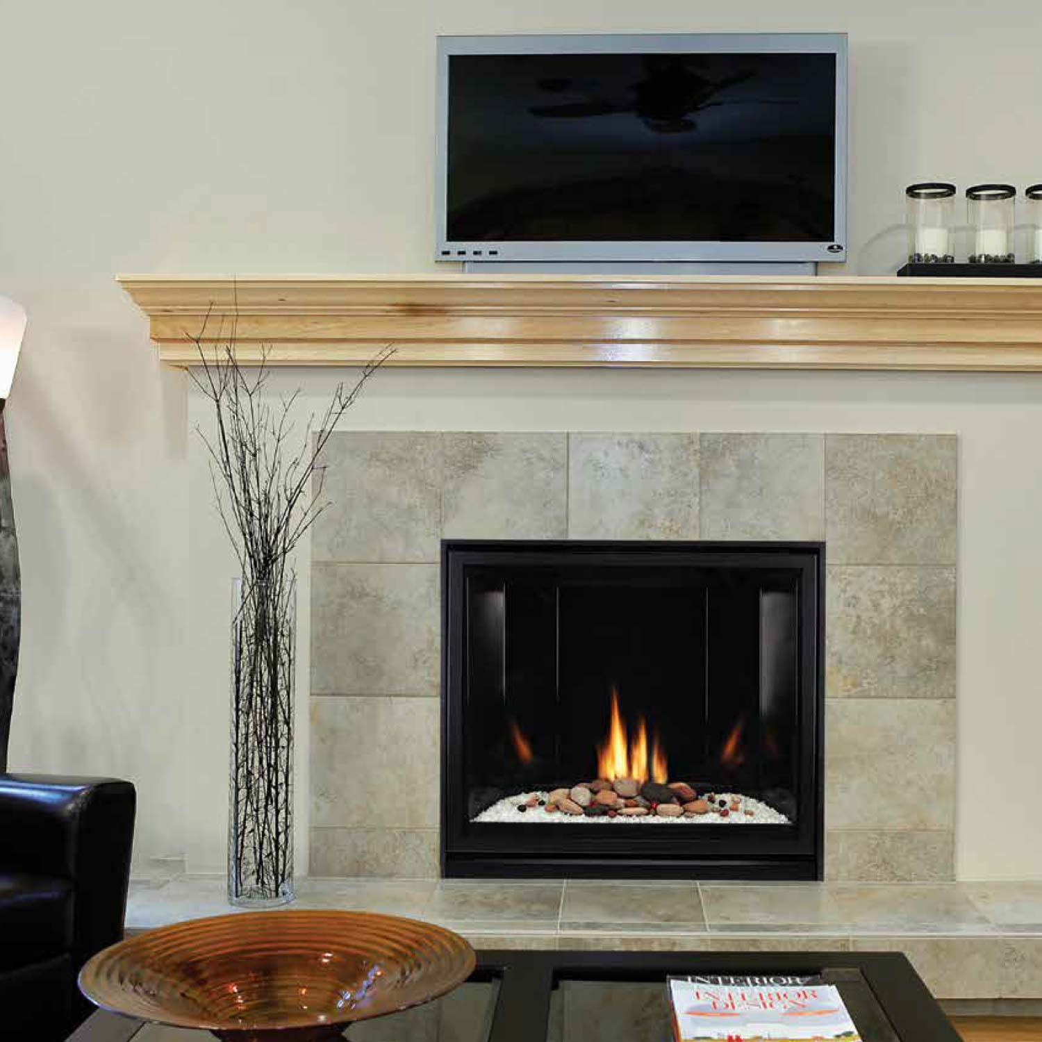The White Mountain Hearth: Tahoe 32 Clean-Face Premium Contemporary (IP), available from Kindled Timber in Indianapolis, IN