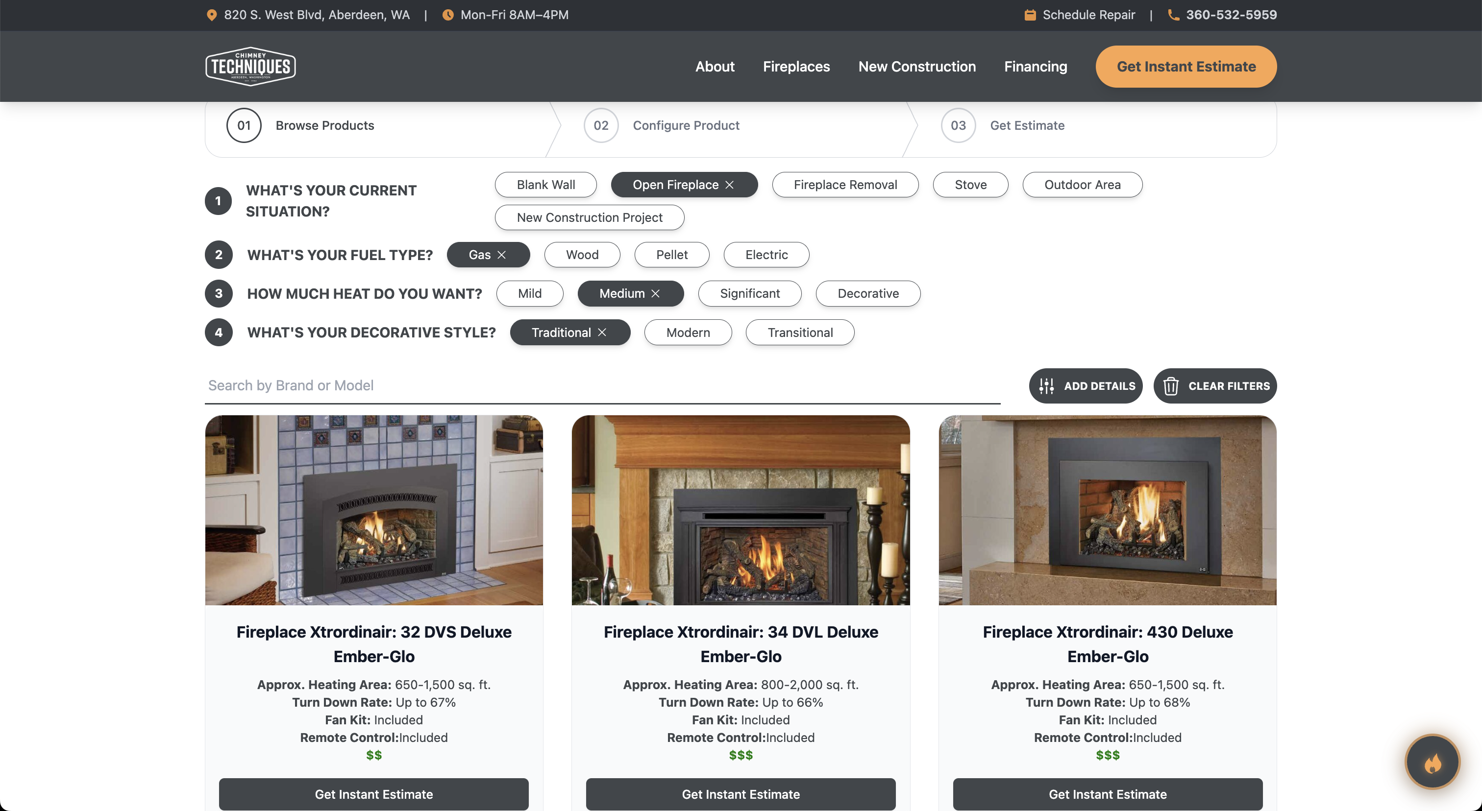 WhyFire Script embedded on a dealer website