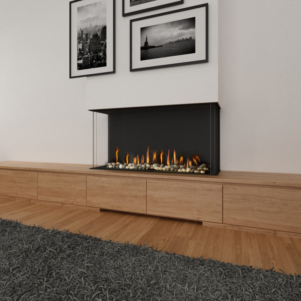 Ortal: Three Sided TS 44H Gas Fireplace—primary view