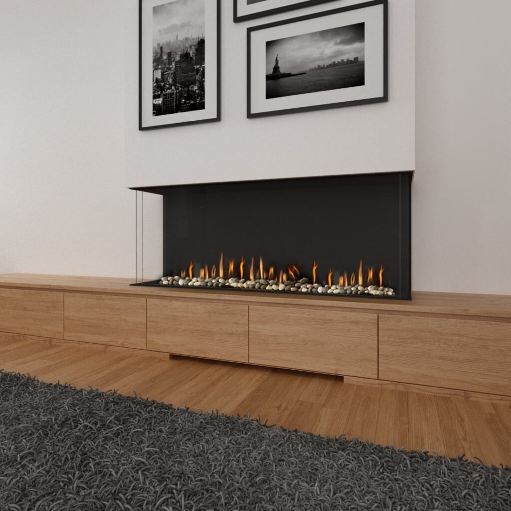 Ortal: Three Sided TS 60H Gas Fireplace—primary view