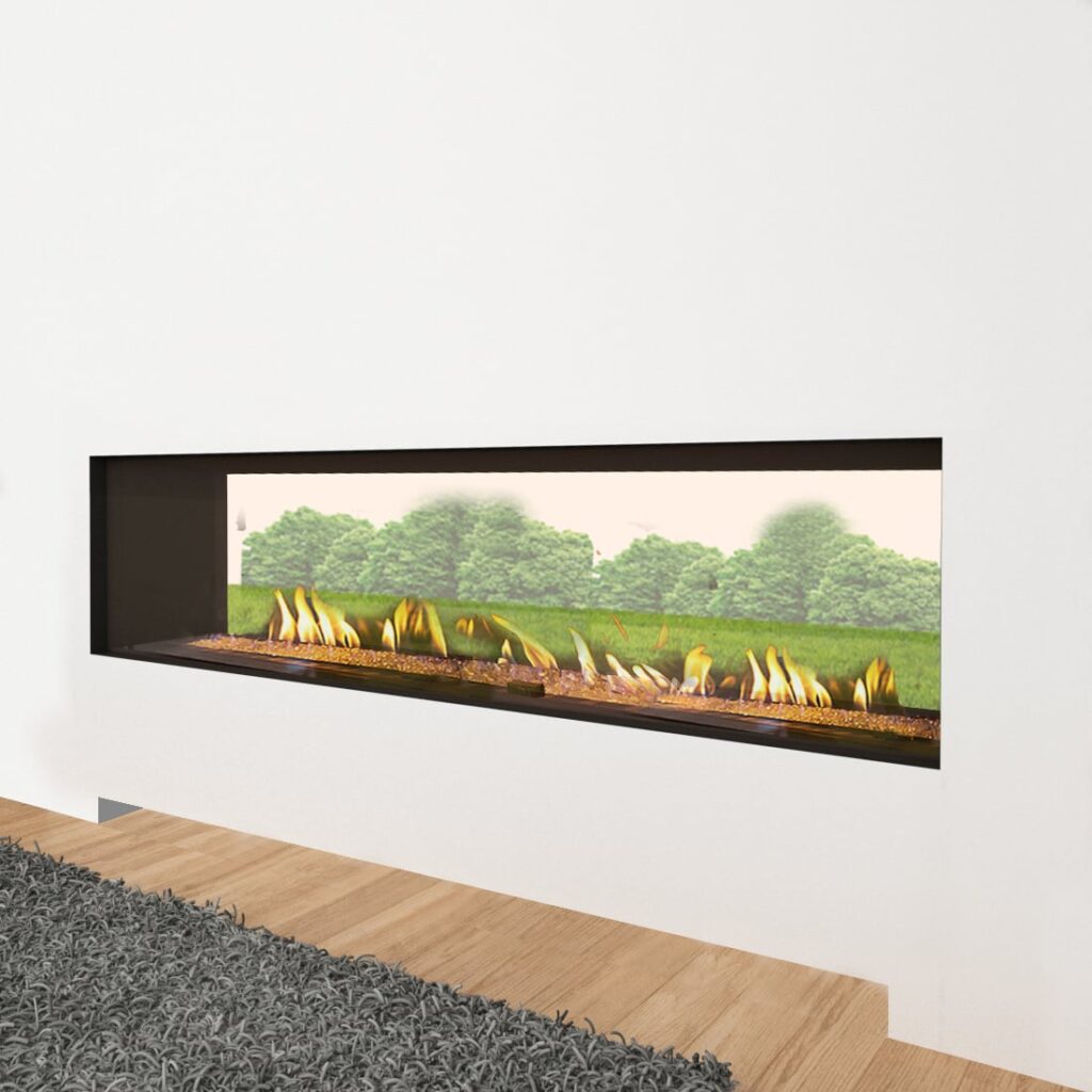 Ortal: Indoor-Outdoor Tu 170 Double Glass Gas Fireplace—primary view