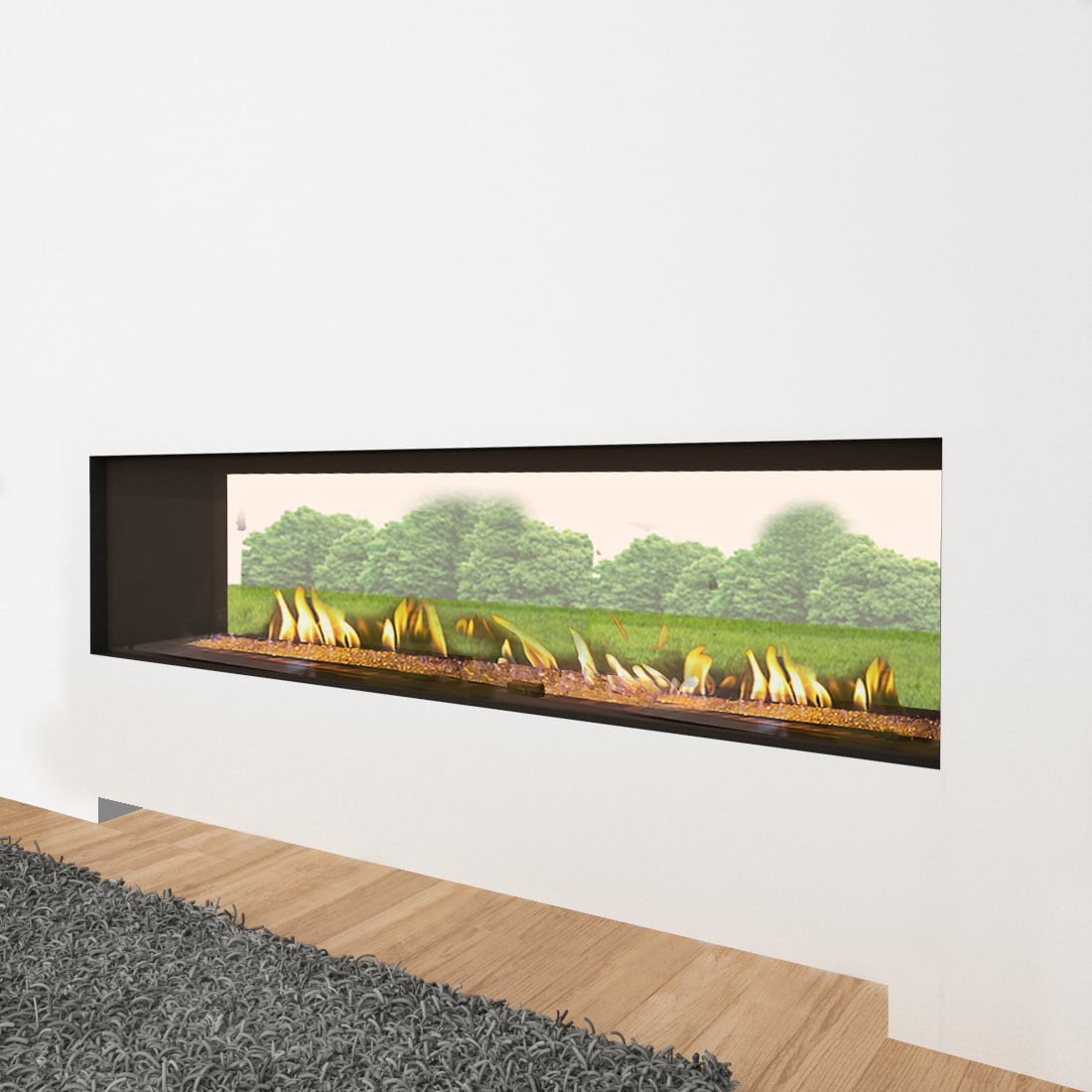 Ortal: Indoor-Outdoor Tu 170 Double Glass Gas Fireplace