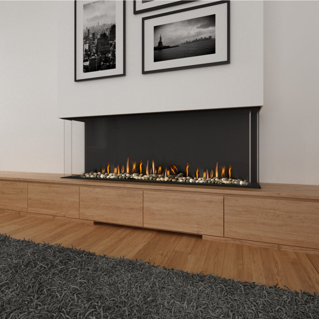 Ortal: Three Sided 68H Gas Fireplace—primary view