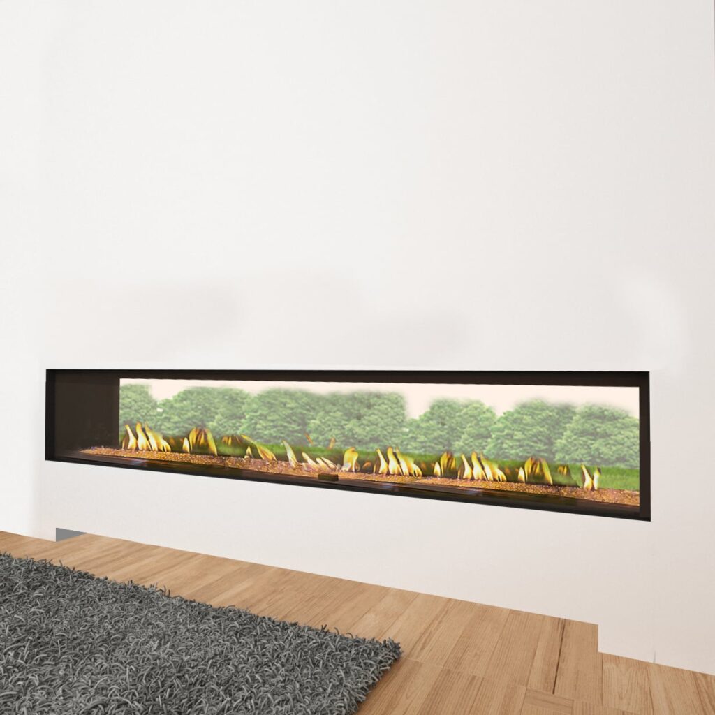 Ortal: Indoor-Outdoor Tu 250 Double Glass Natural Gas Fireplace—primary view