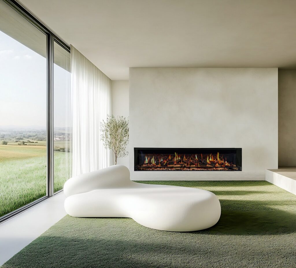Ortal: Holographic 74 Linear Gas Fireplace—primary view