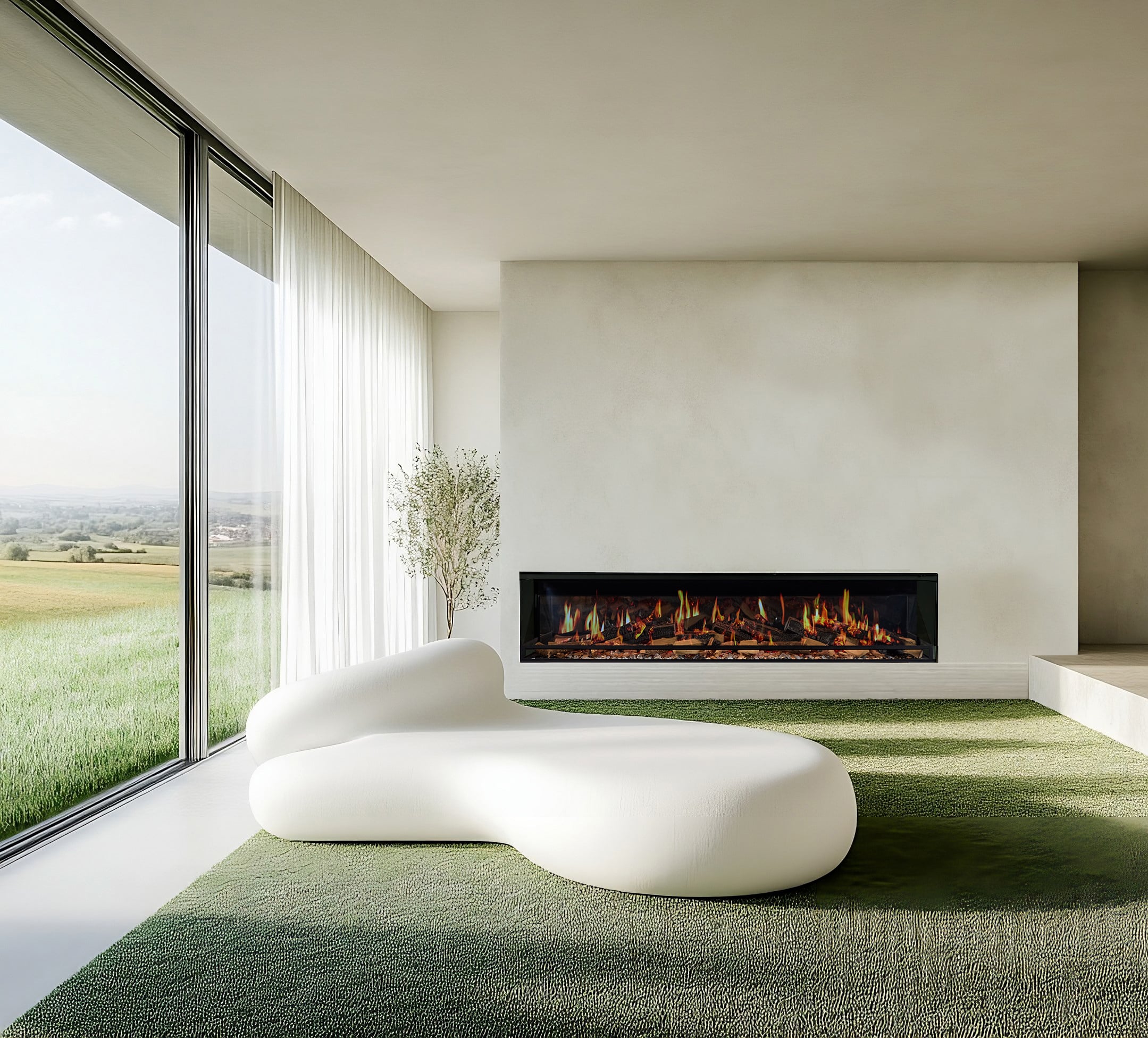Ortal: Holographic 74 Linear Gas Fireplace