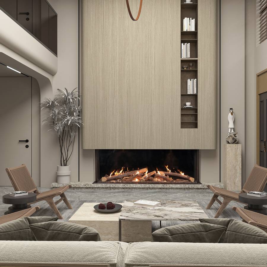 Ortal: Wilderness Three Sided 77H Gas Fireplace—primary view