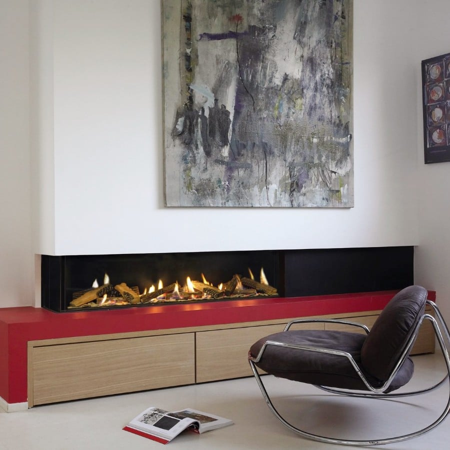 Ortal: Corner Left Side LS 68 Gas Fireplace—primary view