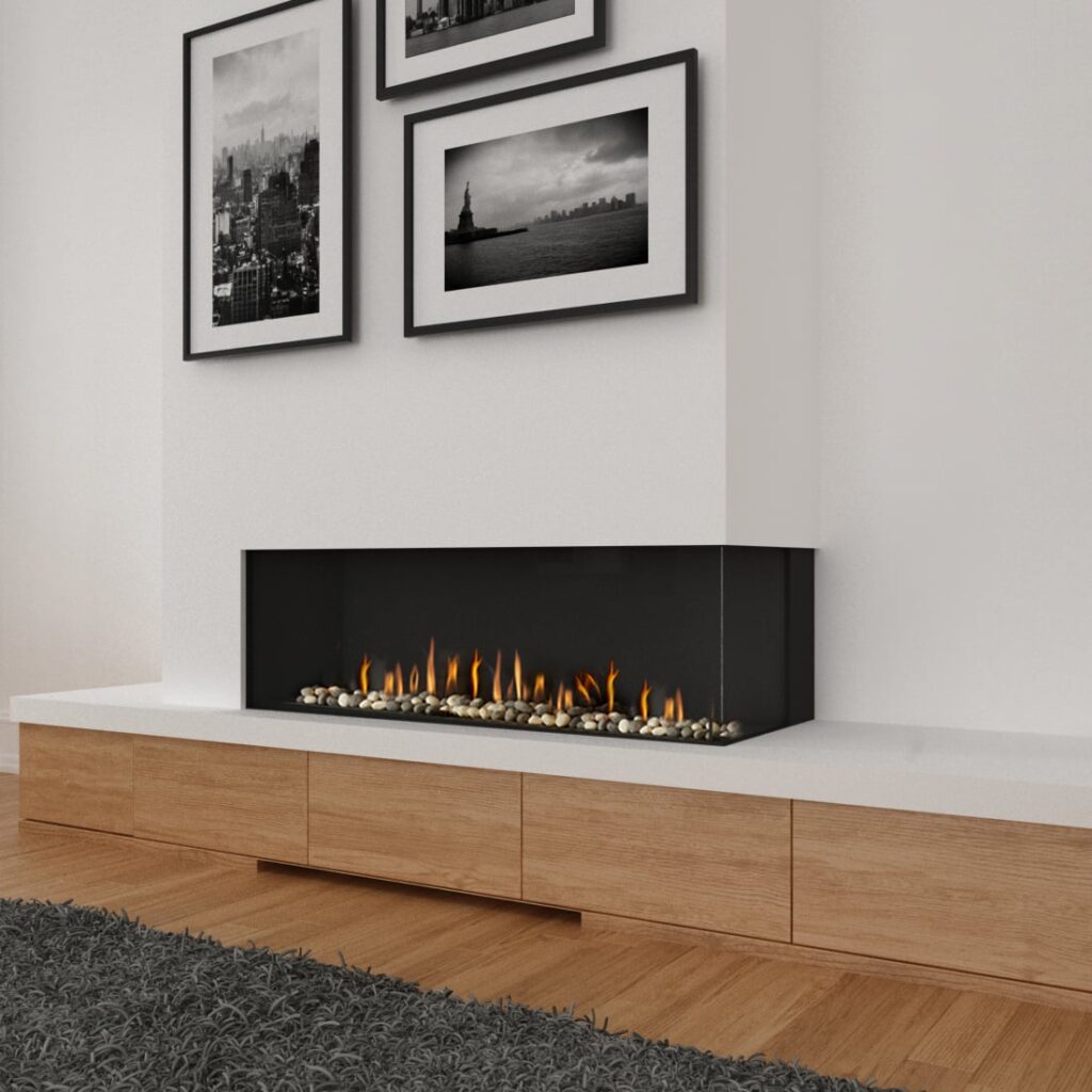 Ortal: Corner Left Side LS 51 Gas Fireplace—primary view