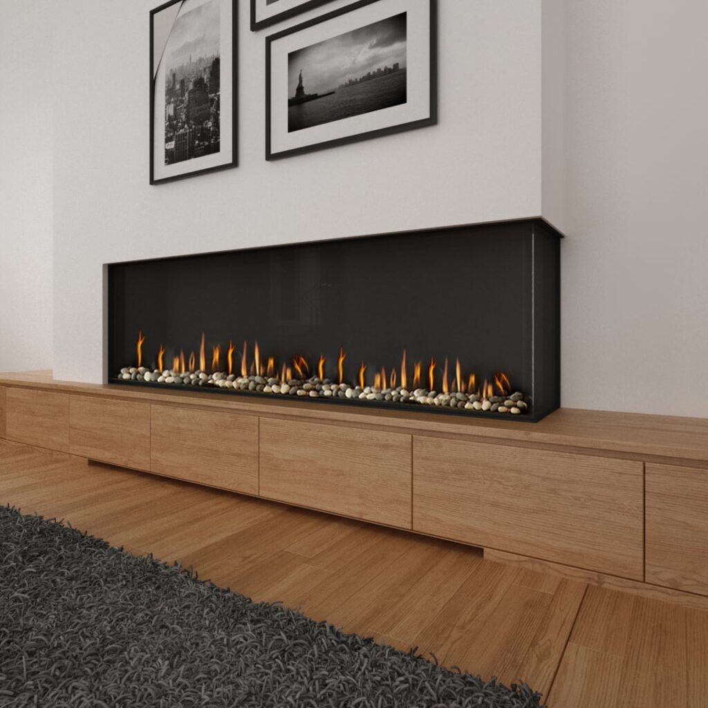 Ortal: Corner Left Side 77H Gas Fireplace—primary view