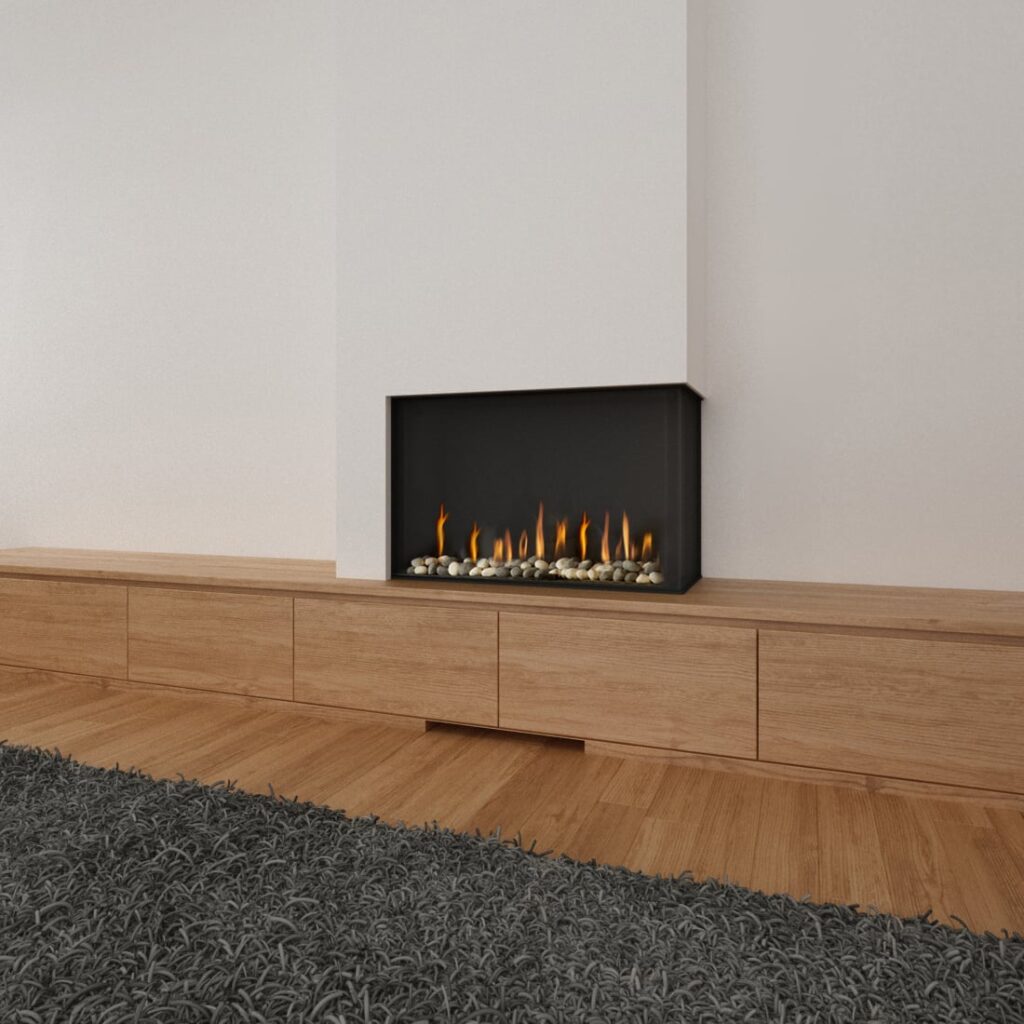 Ortal: Corner Right Side 25H & 75 Gas Fireplace—primary view