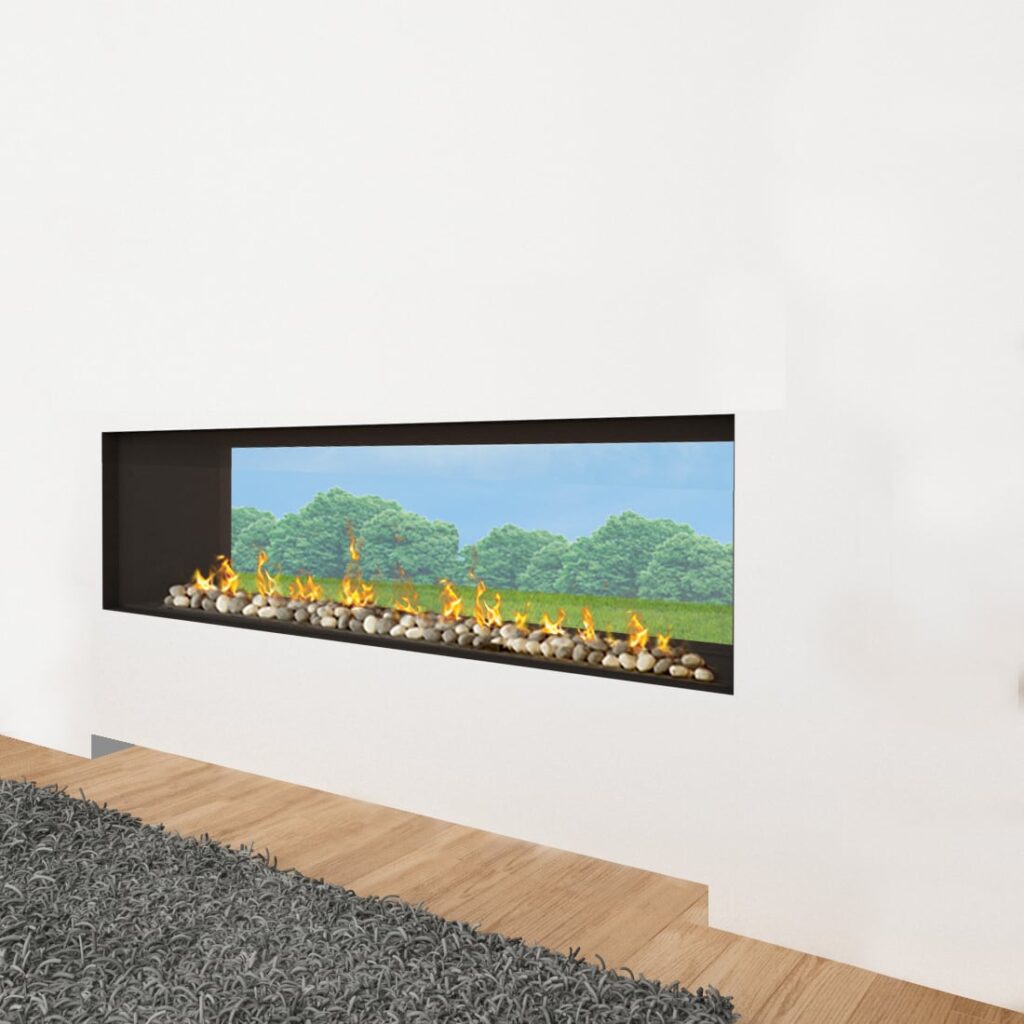 Ortal: Indoor-Outdoor Tu 150 Double Glass Natural Gas Fireplace—primary view