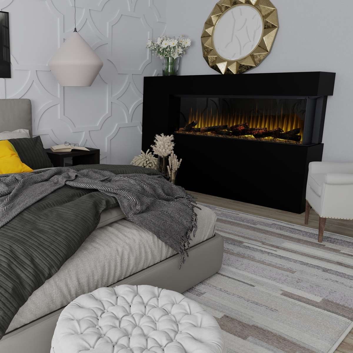 The Dimplex: Ignite Ultra 60, available from SnowBelt Fireplace & Stove in Stevens Point, WI