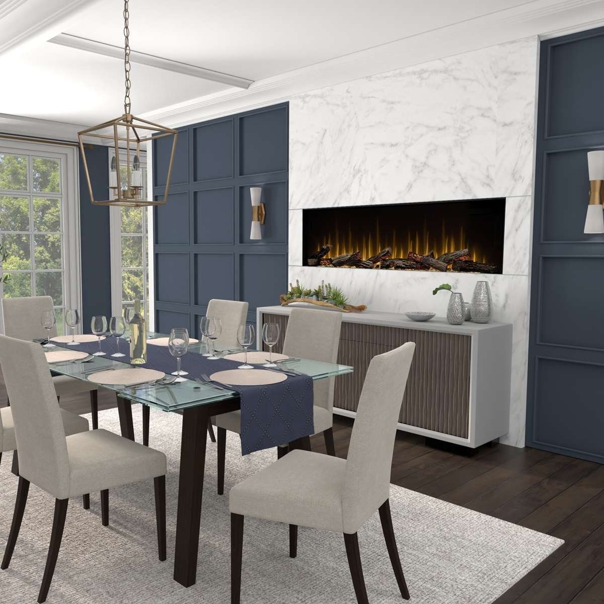 The Dimplex: Ignite Ultra 74, available from SnowBelt Fireplace & Stove in Stevens Point, WI