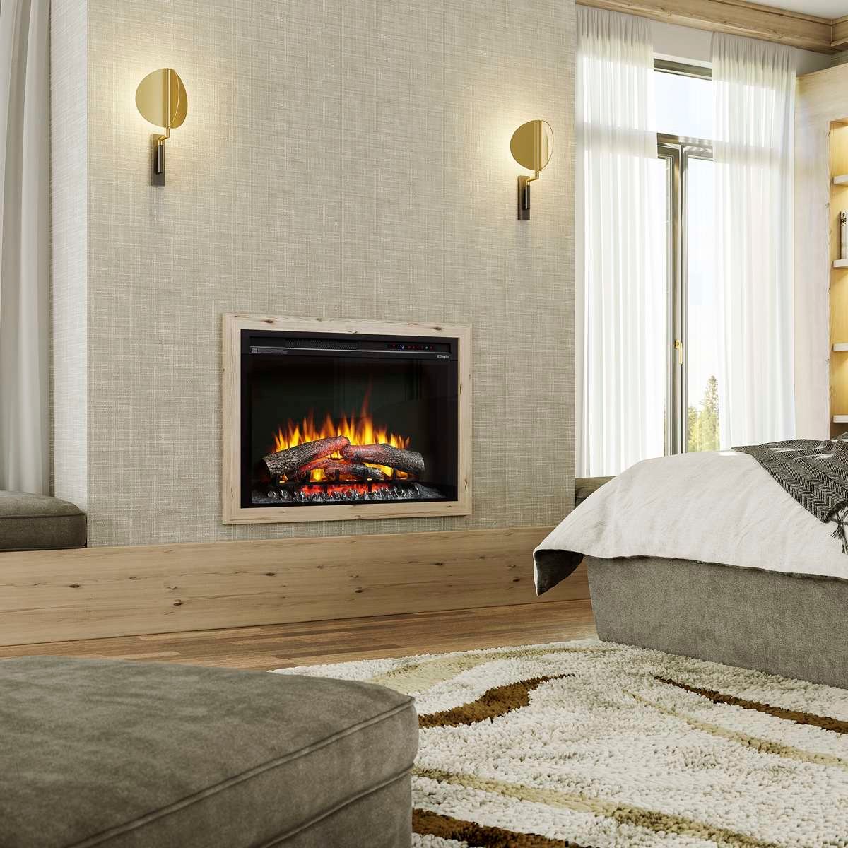 The Dimplex: Nova Series 33 (with Logs), available from SnowBelt Fireplace & Stove in Stevens Point, WI
