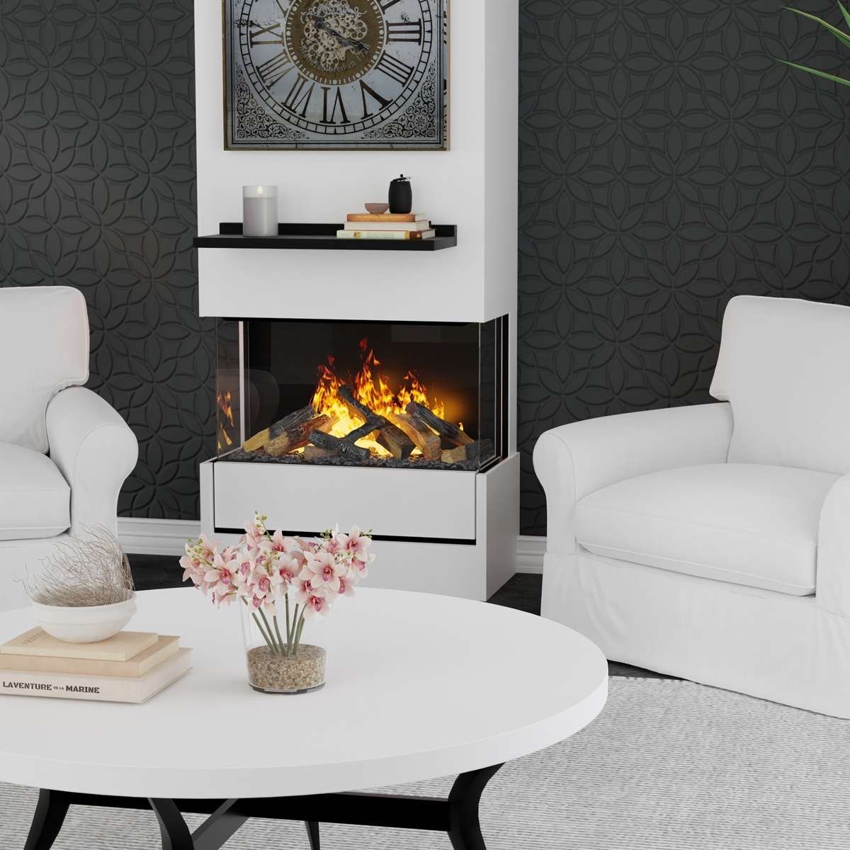 The Dimplex: Optimyst Aura 28, available from SnowBelt Fireplace & Stove in Stevens Point, WI