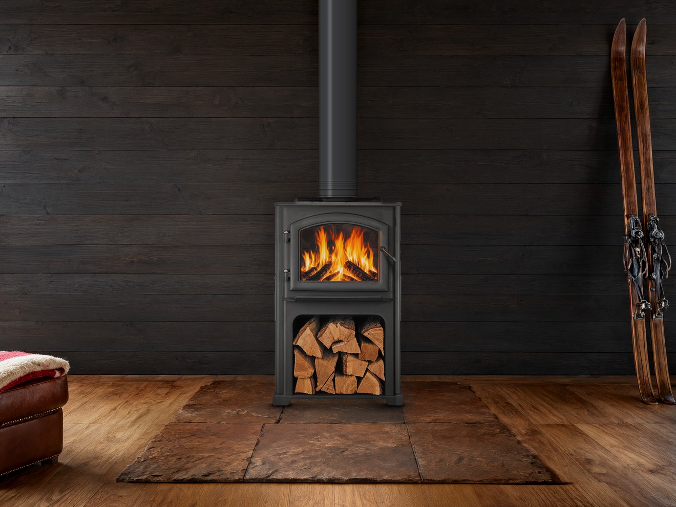 The Forge & Flame: Discovery III (Quadra-Fire), available from SnowBelt Fireplace & Stove in Stevens Point, WI