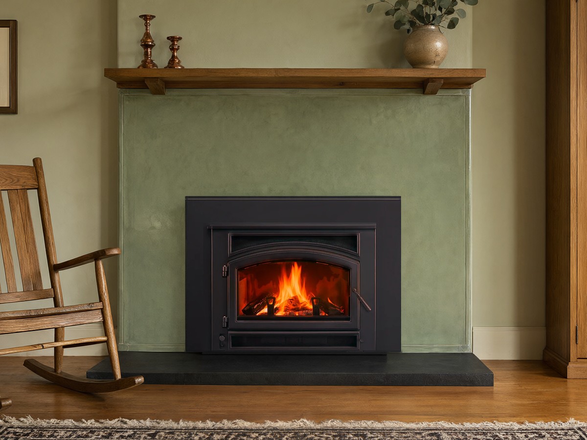 The Forge & Flame: Expedition II (Quadra-Fire), available from SnowBelt Fireplace & Stove in Stevens Point, WI