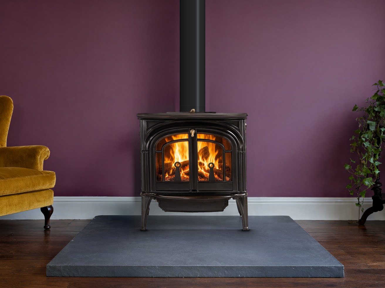 The Forge & Flame: Dauntless-C (Vermont Castings), available from SnowBelt Fireplace & Stove in Stevens Point, WI