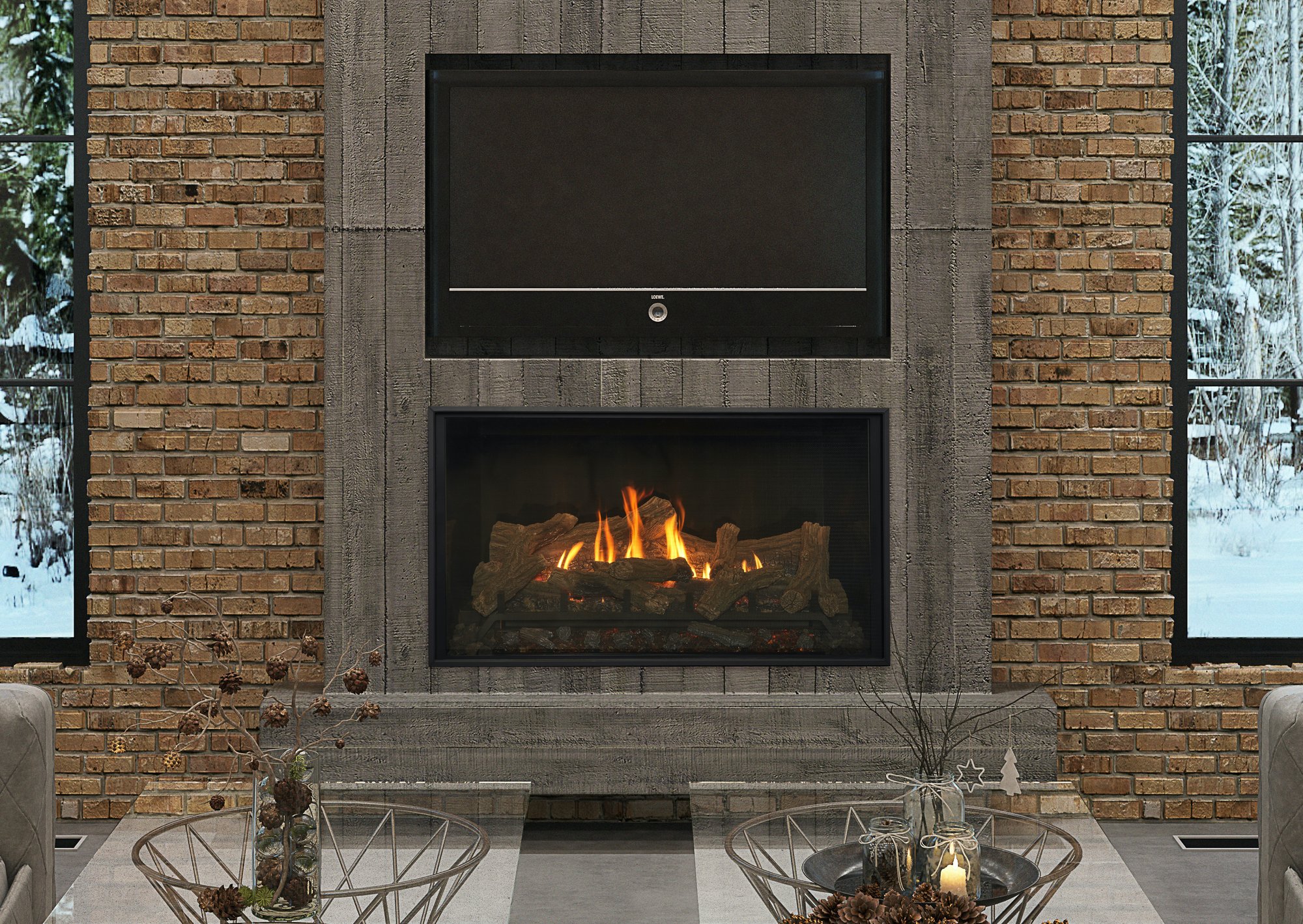 The Kozy Heat: Bellingham 52 Gas Fireplace, available from SnowBelt Fireplace & Stove in Stevens Point, WI
