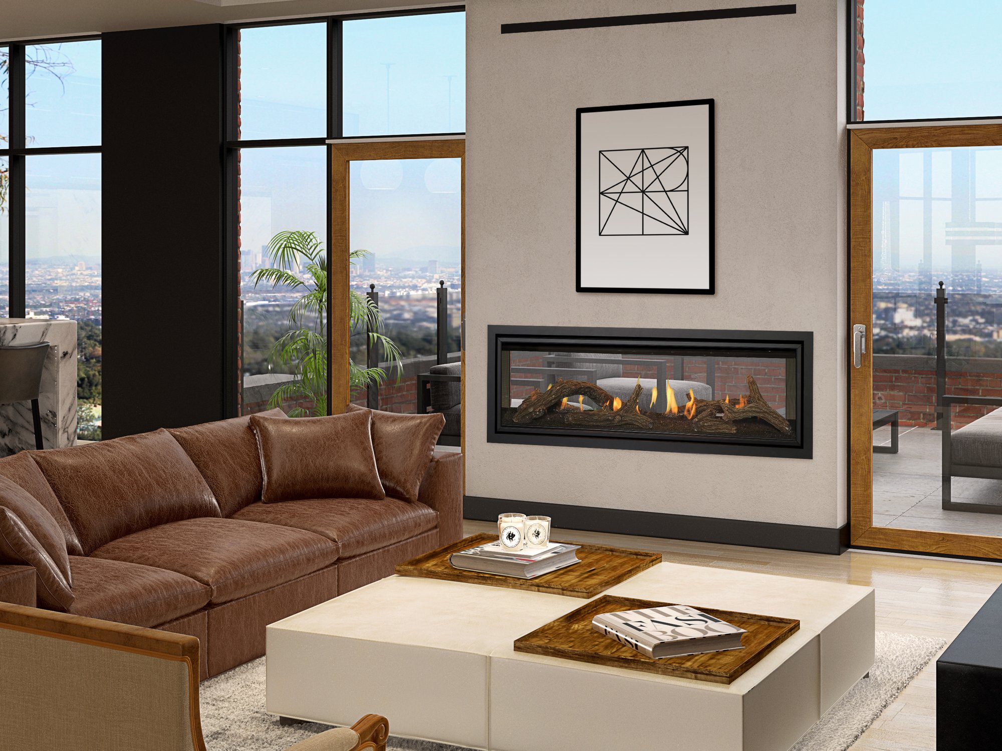 The Kozy Heat: Callaway See Thru Gas Fireplace, available from SnowBelt Fireplace & Stove in Stevens Point, WI