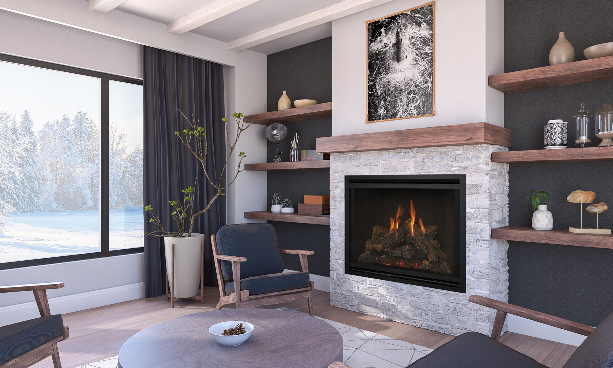 The Kozy Heat: Nordik 41 Gas Fireplace, available from SnowBelt Fireplace & Stove in Stevens Point, WI