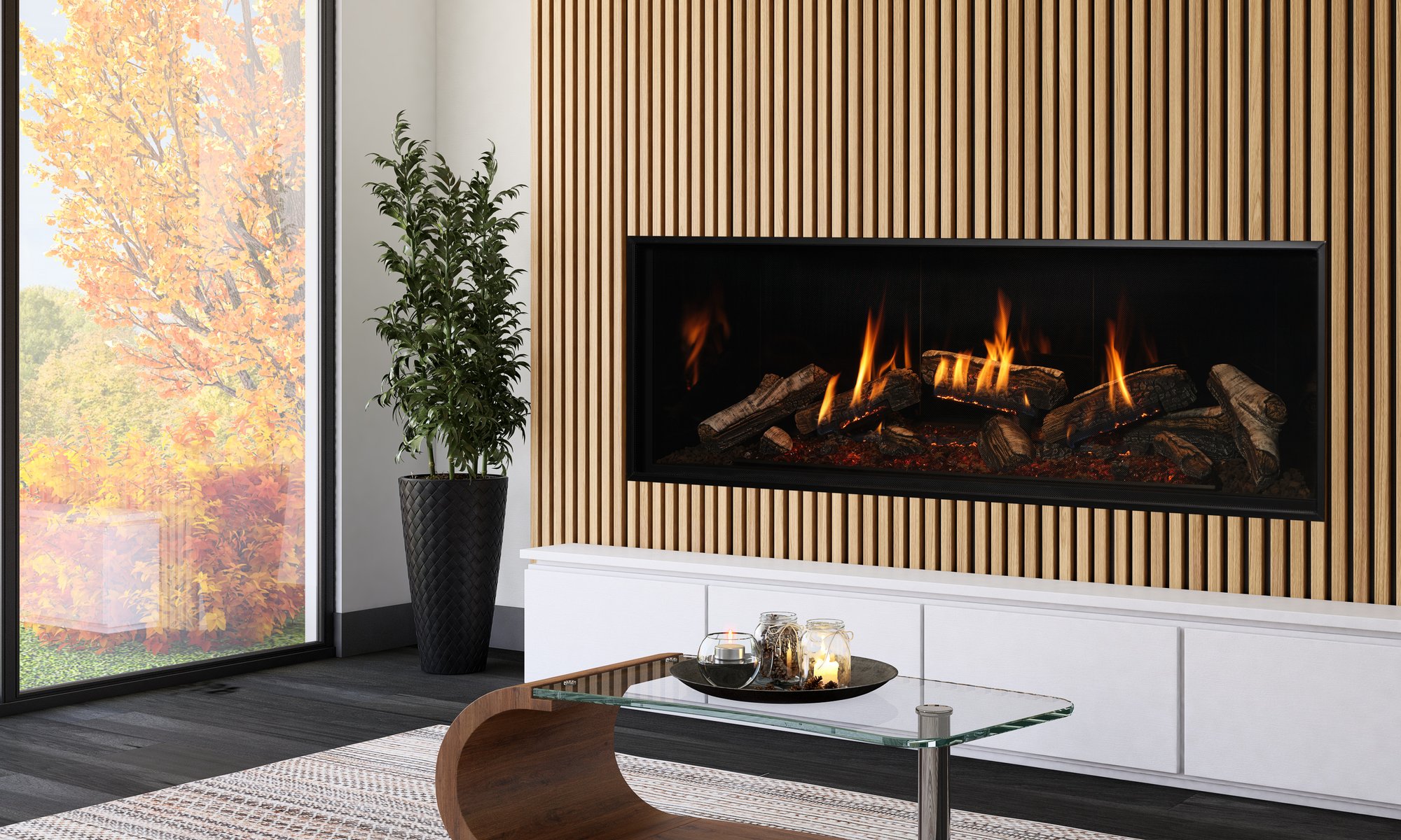 The Kozy Heat: Nordik 60 TL Gas Fireplace, available from SnowBelt Fireplace & Stove in Stevens Point, WI