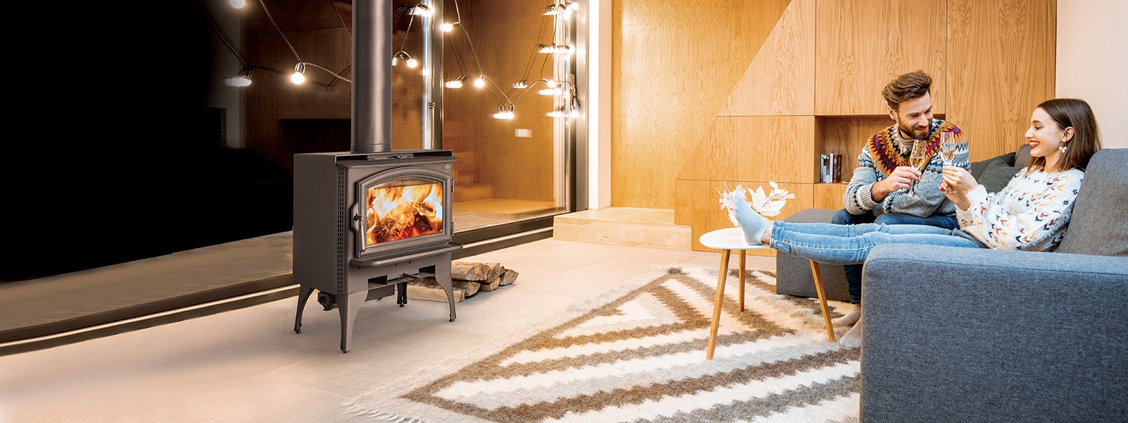 The Lopi: Answer Next-Gen Hybrid Stove, available from SnowBelt Fireplace & Stove in Stevens Point, WI